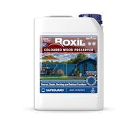 Roxil Lasure Bois Préventive Intérieur Extérieur 5 L, Bleu Cobalt | Séchage rapide, protection 5 ans, anti-pourriture, sans COV, rendement 25 m², lasure couleur