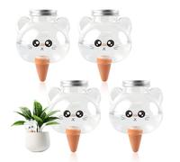 RoxNvm Globes d'Arrosage pour Plantes,4 Pièces 500ML Arrosage Plante Vacances, Arrosage Automatique Interieur Cône d'Arrosage, Goute a Goute Arrosage Plante Interieur pour Bureau Voyage Vacances