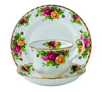 Royal Albert Old Country Roses 3 Piece Set (Teacup, Saucer & Plate), Multicolor by Royal Albert