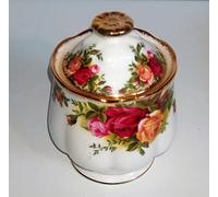 Royal Albert - Sucrier avec couvercle - Original - Old Country Roses - Pot à confiture - Pot à miel Rofu - Action - Kik
