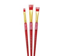 Royal Brosse Bk693 grands enfants Choix Plat Doré Taklon Cheveux Plastique Acrylique Wisp Lot de pinceaux (lot de 3)