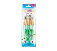 Royal Brush Big Kids Choice Deluxe Lot de 6 pinceaux Ronds synthétiques de Tailles Assorties Vert