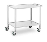 Royal Catering Chariot de Service à 2 Plateaux - 80 x 57 x 3,5 cm, Capacité 100 kg - Desserte de Cantine