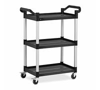 Expondo Royal Catering Chariot de service - Plastique / aluminium - 3 plateaux - Dimensions des plateaux : 63 x 40 cm - 150 kg - noir -