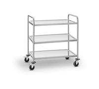 Expondo Royal Catering Chariot de service - Acier inoxydable - 3 étagères - Plateaux : 80 x 45 cm - 300 kg -