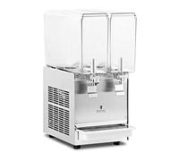 Royal Catering Distributeur De Boissons Réfrigéré 2 x 10 l Puissance : 290 W, Fonctions : réfrigération, Agitation, Bacs Translucides avec Robinet Fontaine à Jus Commercial