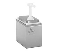 Royal Catering Distributeur De Sauce Pompe À Sauce En Plastique Ketchup Pour Friterie RCDI-2L (1 Récipient, Volume Total 1 l, Acier inoxydable/PP, Épaisseur du matériau 0,6 mm)