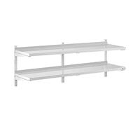 Royal Catering Étagère Murale Cuisine Tablette Flottante INOX 180 cm RCWR-1800.4 (180 x 40 cm, Pose Murale, Épaisseur 3,5 cm, Capacité 40 kg)