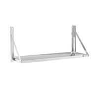 Royal Catering Étagère Murale Pliable Rabattable Pliante RC-BFWH10030 (100 x 30 cm, Capacité De Charge 40 kg, Épaisseur Tablette 30 mm, Montage Mural, Acier Inoxydable)