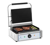 Royal Catering Machine à Panini Toaster Lisse RCKG-2200-F (2200W, plaque de cuisson 34,5x23cm, récupérateur de graisse en inox)