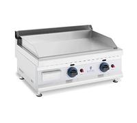 Royal Catering Plancha À Gaz En Inox Grill Professionnel 60 cm 2 Zones De Cuisson RC-GGF600 (Plaque 60 x 40 cm, 20 mbar, Gaz Naturel, 50-300 °C, Lisse, Évacue La Graisse)
