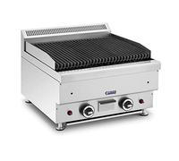 Royal Catering RC-GLRG600 Grill pierre de lave 2 x 7200 W 50 x 47 cm 4,5 kg Pierre de lave 0-460 °C Gaz naturel Acier inoxydable, Fonte de fer, Acier Barbecue pierre de lave