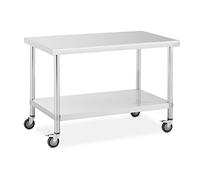 Royal Catering RCAT-120/70-W Table de Travail 70 x 120 cm - Capacité de Charge 158 kg - Pour Atelier et Cuisine
