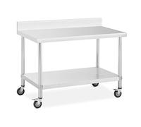 Royal Catering RCAT-120/70-WS Table de Travail Avec Rebord 70 x 120 cm - Capacité de Charge 158 kg - Atelier