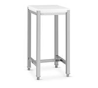 Royal Catering RCBC-02 Petit Billot De Boucherie Bloc De Boucher Professionnel À Poser (40 x 40 x 88 cm, Acier inoxydable/plastique (polyéthylène), Épaisseur de la planche : 5 cm)