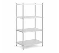 Royal Catering RCER-10060 Étagère En Inox À Poser De Cuisine Professionnelle 4 Niveaux (Dimensions : 100 x 60 x 180 cm, Nombre de tablettes : 4, Capacité de 200 kg)