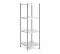 Royal Catering RCER-6060 Étagère en INOX À Poser De Cuisine Professionnelle 4 Niveaux (Dimensions : 60 x 60 x 180 cm, Nombre de tablettes : 4, Capacité de 200 kg)