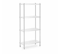 Royal Catering RCER-8040 Étagère en INOX À Poser De Cuisine Professionnelle 4 Niveaux (Dimensions : 80 x 40 x 180 cm, Nombre de tablettes : 4, Capacité de 200 kg)