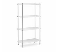 Royal Catering RCER-9040 Étagère en INOX À Poser De Cuisine Professionnelle 4 Niveaux (Dimensions : 90 x 40 x 180 cm, Nombre de tablettes : 4, Capacité de 200 kg)