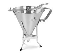 Royal Catering RCSD-11 Entonnoir ? Piston En Inox Chinois Professionnel De Cuisine (1,8 l, 200 x 240 mm, Acier inoxydable)