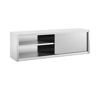 Royal Catering RCSSWC-200X45-S Armoire Murale En Inox Haute De Cuisine Travail Suspendue Professionnelle Placard Mural Rangement (2 000 x 450 x 600 mm, kg, 3 niveaux)