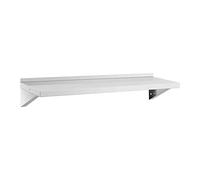 Royal Catering RCWR-120.1 Étagère Murale Industrielle en Acier Inoxydable - 120 x 40 cm, Supporte Jusqu'à 80 kg - Pour Bois