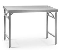 Royal Catering Table de travail en inox - ECO - 70 x 120 cm - 215 kg - pliable - Royal Catering Argent G