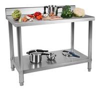 Royal Catering Table de travail inox - ECO - 100 x 60 cm - 90 kg - Dosseret - Royal Catering inox G