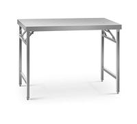 Royal Catering Table De Travail Pliante Pliable Professionnelle Établi Pliant Professionnel RCAT-120/60KE (Capacité De 210 kg, Surface De 60 x 120 cm, Pieds Réglables en Hauteur, INOX)
