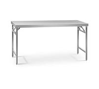 Royal Catering Table De Travail Pliante Pliable Professionnelle Établi Pliant Professionnel RCAT-180/60K (Capacité De 230 kg, Surface De 60 x 180 cm, Pieds Réglables en Hauteur, INOX)