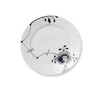 Royal Copenhagen Black Fluted 1017472 Mega Assiette plate en porcelaine Blanc/noir Ø 22 cm