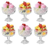 Royal Cuisine - Lot de 6 verres à cocktail en verre pour crème glacée, dessert, fruits en cristal, apéritif fruit, pudding