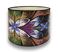 Royal Designs Abat-jour décoratif fait à la main moderne et tendance fabriqué aux États-Unis Motif fleurs Violet 10 x 10 x 8 cm