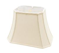 Royal Designs Abat-jour rectangulaire en forme de coquille d'œuf en lin (17,8 x 25,4 cm) x 30,7 x 33,25 cm