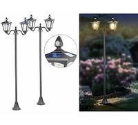 Royal Gardineer 2 doubles lampadaires à LED solaires 600 lm avec capteurs PIR SWL-160