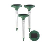 Royal Gardineer 3 chasse-taupes solaires 400 Hz 2 en 1 avec balise lumineuse