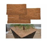 Royal Gardineer 3 nattes de coco carrées antigels pour plantes - 38 x 38 cm