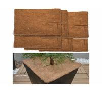 Royal Gardineer 6 nattes de coco carrées antigels pour plantes - 38 x 38 cm
