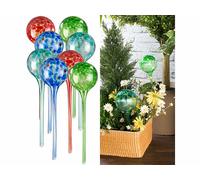Royal Gardineer 8 doseurs d’irrigation en verre coloré - Ø 8,5 cm