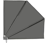 Brise-vue pour balcon - ROYAL GARDINEER - 140 x 140 cm - Gris anthracite - Rétractable - Facile à installer
