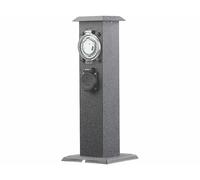 Royal Gardineer Double colonne multiprise d’extérieur en acier inoxydable avec minuteur