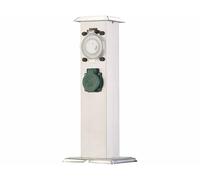 Royal Gardineer Double colonne multiprise d’extérieur en acier inoxydable avec minuteur