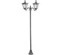 Royal Gardineer Double lampadaire à LED Solaire 600 LM avec capteurs PIR SWL-160