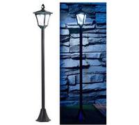 Royal Gardineer Lanterne de jardin solaire à LED – capteur crépusculaire, 100 lm, 160 cm