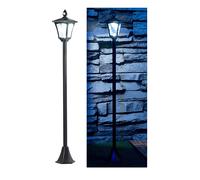Royal Gardineer Lanterne de jardin solaire à LED, capteur crépusculaire, 100 lm, 160 cm