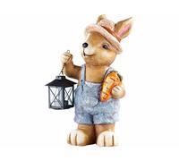 Royal Gardineer Lapin décoratif étanche avec lanterne et carotte