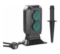 Royal Gardineer Multiprise de jardin 4 prises IP44 2 m de câble – Résistante aux intempéries