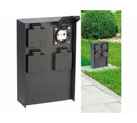 Royal Gardineer Multiprise de jardin en métal avec 4 prises