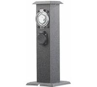 Royal Gardineer Double colonne multiprise d’extérieur en acier inoxydable avec minuteur