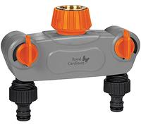 Royal Gardineer Répartiteur d'eau réglable à 2 voies avec raccord métallique